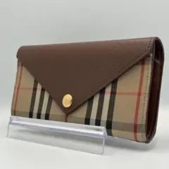 【美品】バーバリー ロンドン イングランド 長財布 ノバチェック コンチネンタル