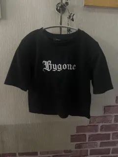 クロップドTシャツ レース 黒 半袖