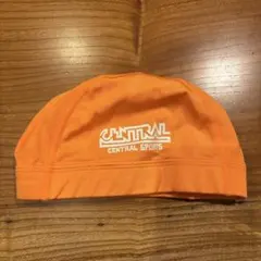 CENTRAL SPORTS 水泳帽 橙色 サイズＭ
