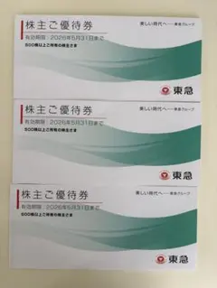 東急グループ 株主優待券 2026年5月31日までです
