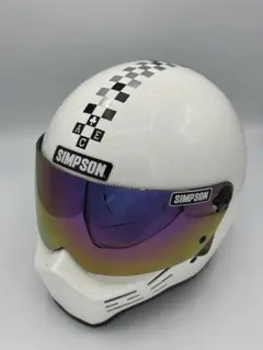 SIMPSON M10 ヘルメット ホワイト チェッカー柄のサムネイル