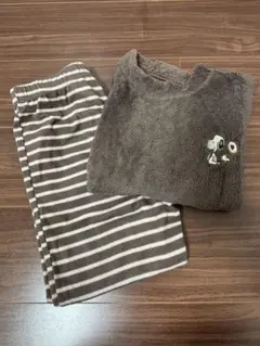 ユニクロ スヌーピー フリースパジャマ 上下セット