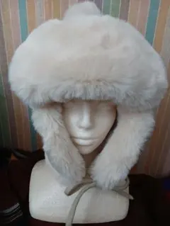 メルロー　モコモコ　耳ツキ帽子