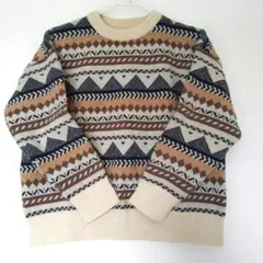 Y*♡様 【新着】レディース幾何学模様 ニットセーター L サイズ
