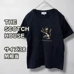 N1111　半袖Tシャツ　ロゴ刺繍　クルーネック　ブラック　Ｍ相当　38のサムネイル