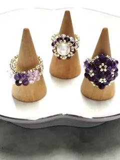 アメジスト・パールの指輪セット№29.十三号から十五号位