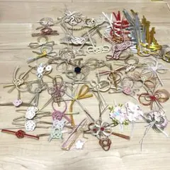 미즈히키 머리 장식 대량 판매, 고급 세트, 약 60개