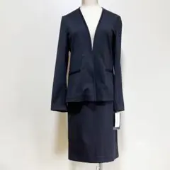 新品☆3万円相当PSFA スカートスーツ上下セット　ノーカラージャケット