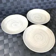 有田焼　小皿　3枚　刷毛目　渦巻き　水玉模様