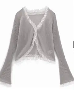 レースフレアスリーブニットカーディガン［dr771］のサムネイル