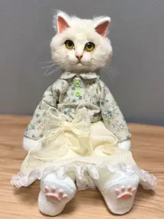 海外作家様作　アートドール　ネコ 国内外作家様 アートドール ハンドメイド ぬいぐるみ 猫 碧い