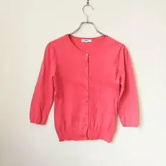 美品　NATURAL BEAUTY BASIC カーディガン　サーモンピンク