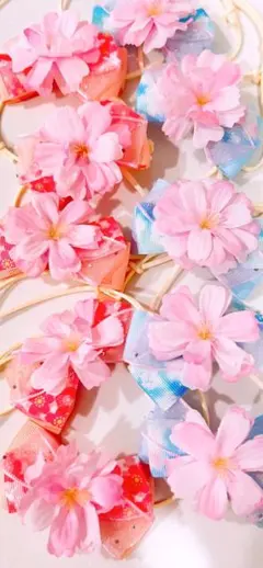 大きめ桜　オーガンジー　トリミングチョーカー　10個　123