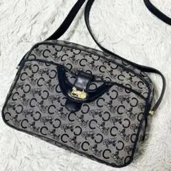 美品　セリーヌ　ショルダーバッグ　馬車金具　Cマカダム　トリオンフ　キャンバス