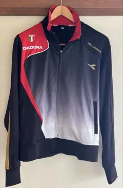 DIADORA トラックジャケット ジャージ 上着 M 黒 赤 グラデーションのサムネイル
