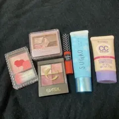 メイクアップセット アイシャドウ チーク 下地 ファンデ つけまのり