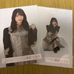 櫻坂46 森田ひかる 生写真　4thアニラ 衣装 チュウ　座りのサムネイル