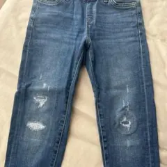 ユニクロ　ダメージ加工 ブルーデニムパンツ 120サイズ