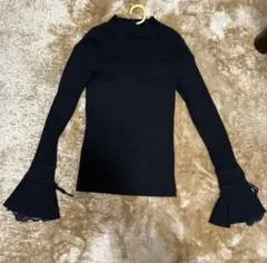 GRL レーススリーブリボンリブニットトップス[k9330f]