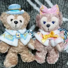 ダッフィー & シェリーメイ ぬいぐるみバッチ ヌイバ ウィンター 未使用品