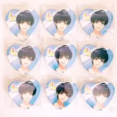 新品★A3!★アニカフェ【月岡紬】ハート型缶バッジセット★10点セット