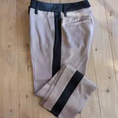 HERE'S レディース　ベージュ 黒 カジュアルパンツ