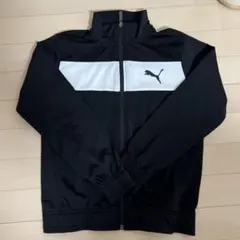 PUMA ジップアップジャケット ブラック/ホワイト 140