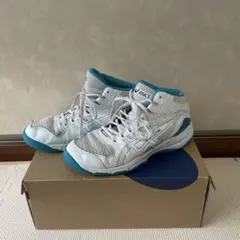 ASICS バスケットボールシューズ ホワイト/ターコイズKIDS
