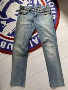 ヒステリックグラマー ピンク刺繍デニム