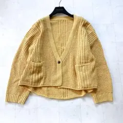 ソウルベリー　はちみつ堂ゆず色カーディガン　LL 長袖　ざっくり編み　XLのサムネイル