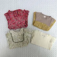 半袖 90まとめ売り4点セット 保育園着 女の子 mamaraku ワンピース