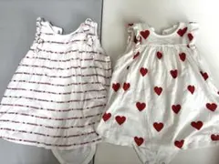 【プチバトー】12m 74cm ノースリーブロンパー　ス