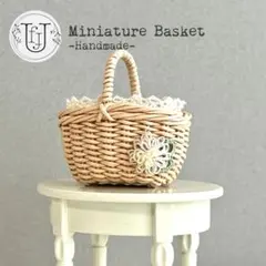 ミニチュアバスケット バッグ ピンク ブライス＊リカちゃん＊チェリー
