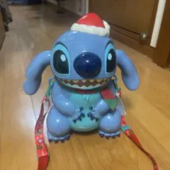 【美品】ディズニー クリスマス スティッチ ポップコーンバケット ストラップ付のサムネイル