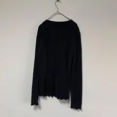 【美品】クラシカルエルフ　ブラック 長袖 リブカットソー