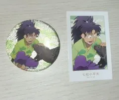 忍たま乱太郎 東武動物公園 七松小平太 グリッター缶バッジ　ポラロイド