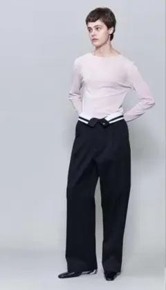 ＜6(ROKU)＞コットン チノ パンツ ブラック