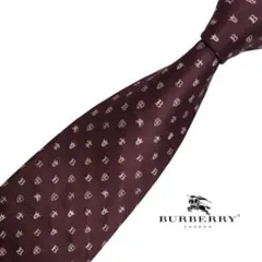 ◆ロゴ&ホース柄◆BURBERRY 高級ネクタイ バーバリー N098