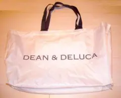 未使用☆DEAN&DELUCAディーン＆デルーカ☆大型エコバック★白★折り畳み可