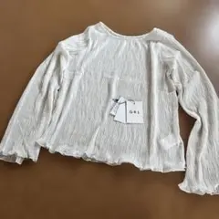 値下げ。GRL ホワイト 長袖シャツ 新品タグ付き