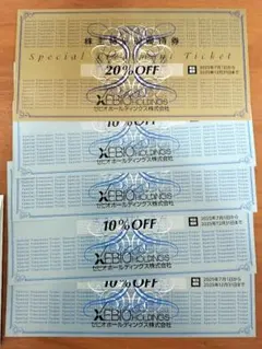 ゼビオホールディングス 株主特別優待券 20%off他