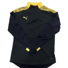 PUMA ハーフジップ長袖シャツ ブラック/イエロー　Lサイズ