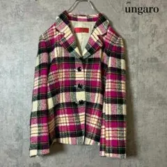 vintage ungaro PARIS チェック ツイードJKT N3136のサムネイル