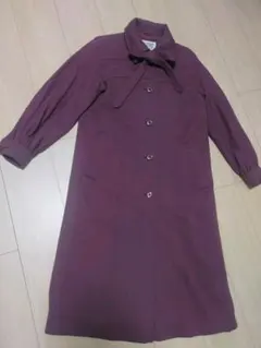 ヴィンテージ＊小豆色　ボウタイ　コート