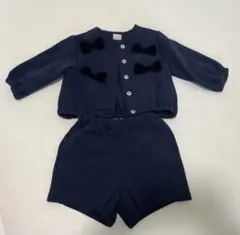 プティマイン ネイビーセットアップ　80