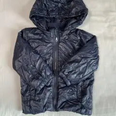 ネイビー　フード付きアウター(フード取り外し可)　90cm