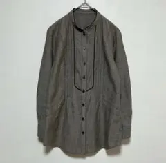 GIANNI LO GIUDICE ピンタック ブラウス シャツ 36 グレーのサムネイル