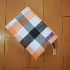 ブックカバー　ハンドメイド　No.34 文庫本サイズ 手帳カバーにも