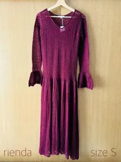 rienda Vネックワンピース S