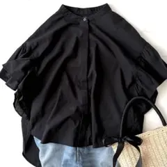 美品 マッキントッシュロンドン 麻100% 半袖 リネン シャツ ネイビー